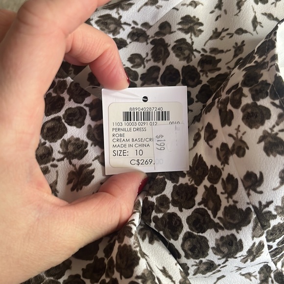 074 CLUB MONACO Pernille Cold Shoulder Floral Dress 10 new - Picture 3 of 12